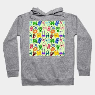 Cute Colorful Monsters All Over Print Hoodie